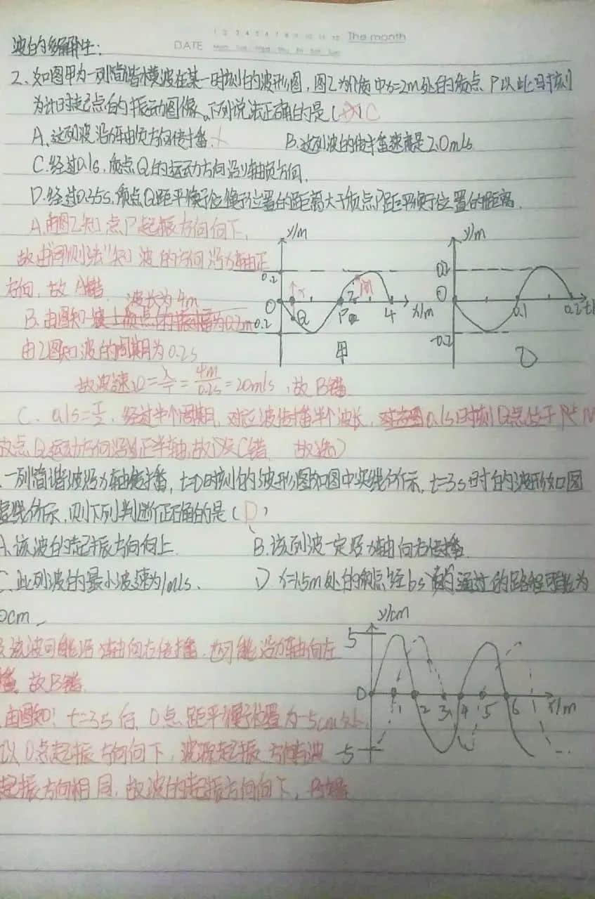 小筆記 大智慧丨私立一中高二年級高效課堂精彩筆記