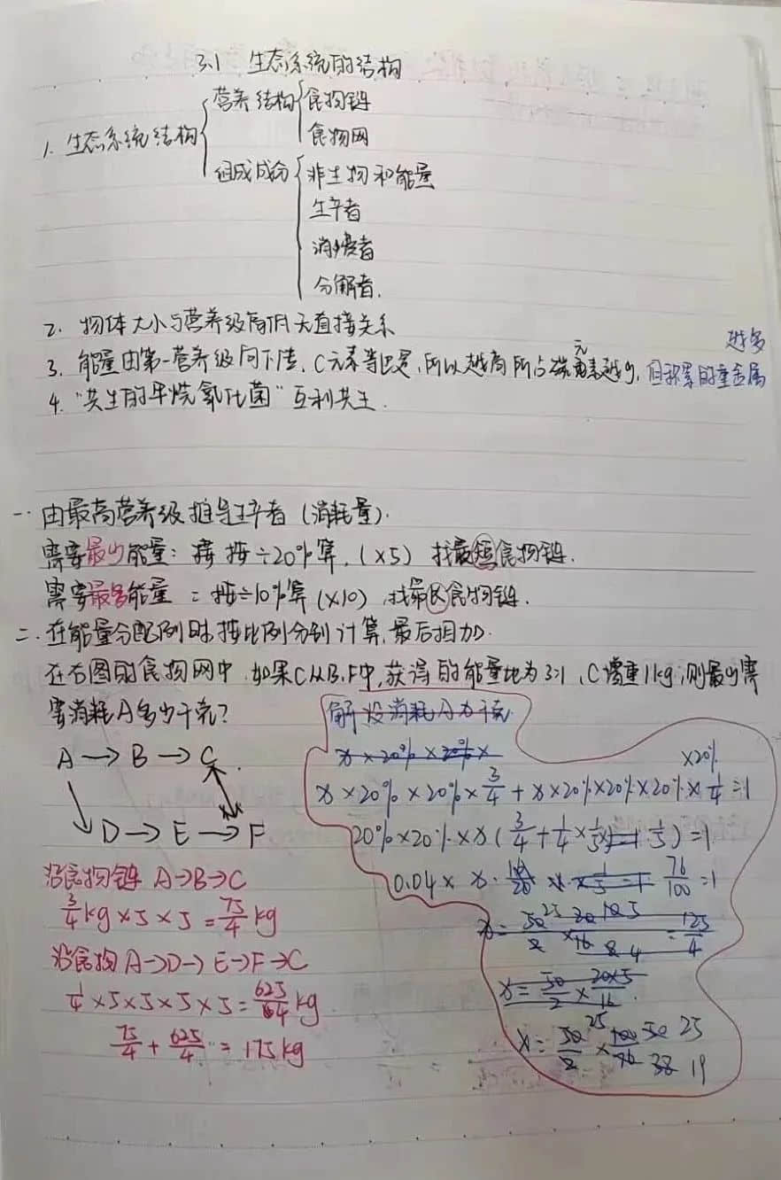 小筆記 大智慧丨私立一中高二年級高效課堂精彩筆記